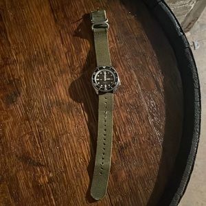 Seiko Automatic Watch. Men’s. Military Green Strap